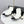 CC Mid-Calf Boots Pearl Ball Heel Bow Ivory Black Leather 972796