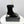 CC Mid-Calf Boots Pearl Ball Heel Bow Black Suede Leather 972797