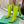 BLC Cagole Knee-High Boots 9.5cm Neon Green Leather 985499