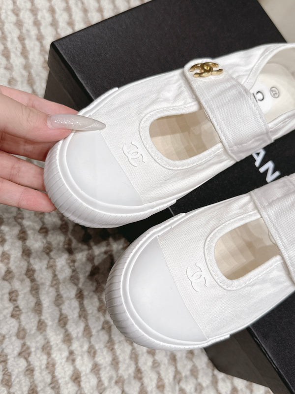 CC 26S Mary Jane Canvas Sneakers White 990205