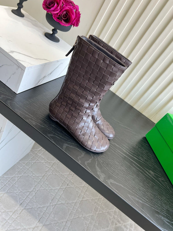 BV 26S Atomic Boots Intrecciato Dark Brown Leather 136464