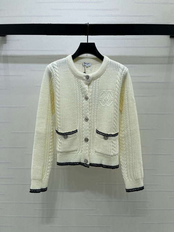 CC 26S Knit Cardigan Patch Pockets Wool 433233