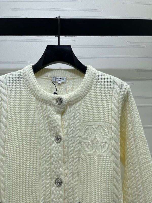 CC 26S Knit Cardigan Patch Pockets Wool 433233