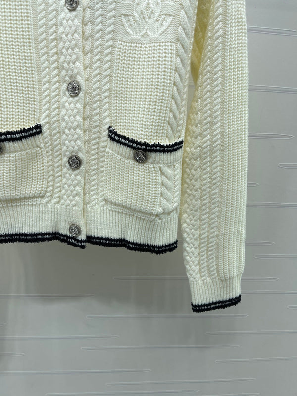 CC 26S Knit Cardigan Patch Pockets Wool 433233