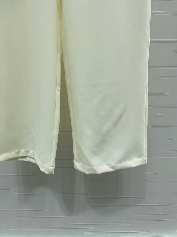 CC 26S Wide-Leg Trousers Denim Waistband Drawstring Polyester 433220