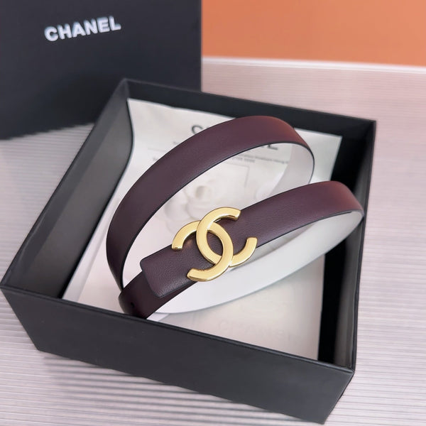 CC 26W Belt 2cm Double-Sided Calfskin 218289