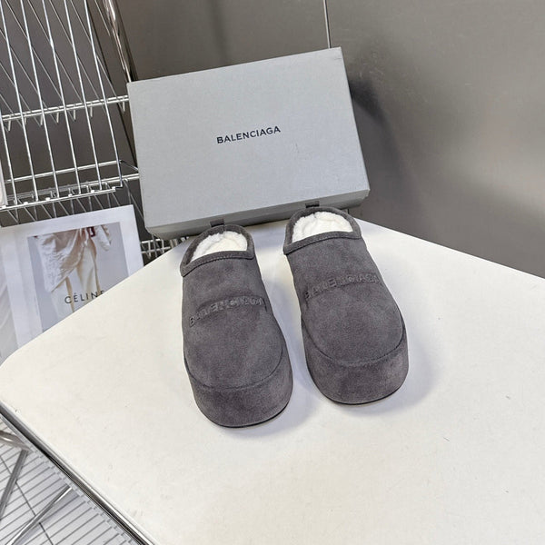 BLC Platform Slides Suede Genuine Fur 151385