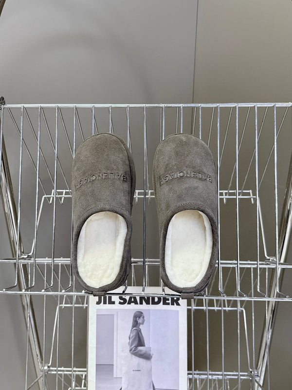 BLC Platform Slides Suede Genuine Fur 151385