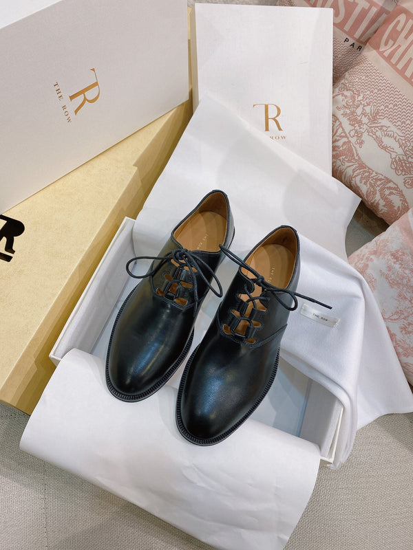 TR 26S Grant Ghillie Lace-Up Loafers Almond-Toe Leather 156143