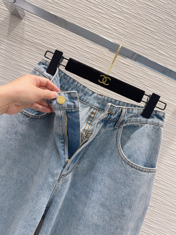 CC 26S Wide-Leg Denim Jeans Cotton 436534