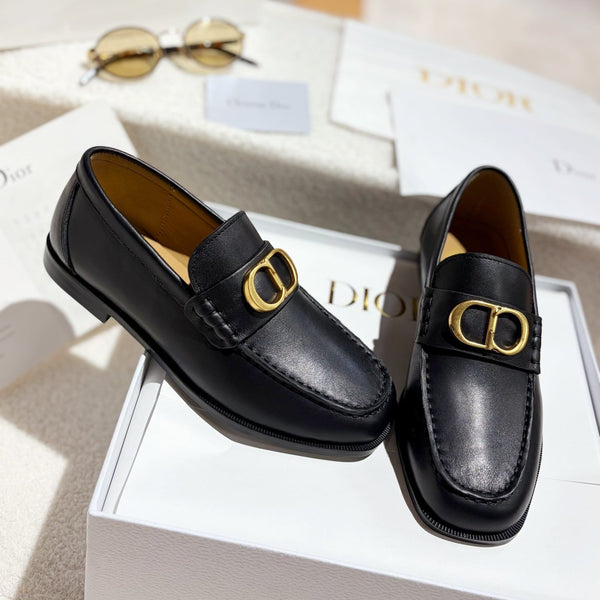 CD Chrono Loafer Signature D-Buckle Black Premium Leather 157551