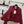 CC 26S Cropped Jacket Frayed Trim Gold Carved Buttons Burgundy Tweed 437229