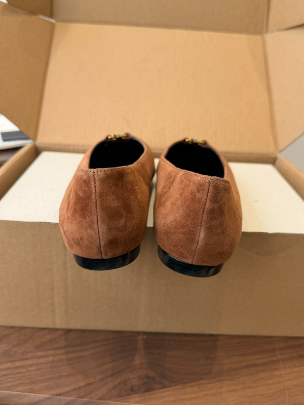 YSL Laurent Ballet Flats Suede 158981