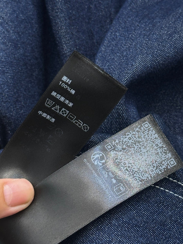 CE 26S Denim Shirt Triomphe Ring Pocket Dark Blue Cotton 437704