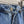 CC 26S High-Waist Wide-Leg Cargo Jeans Contrast Stitching Blue Cotton 437692