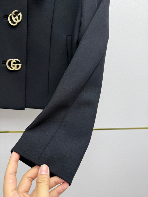 GG 26S Crepe Jacket Double G Buttons Polyester 437650