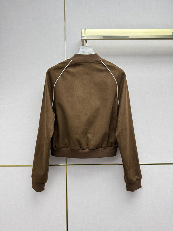 CC 26SS Jacket Double CC Gold Buttons Suede 437639