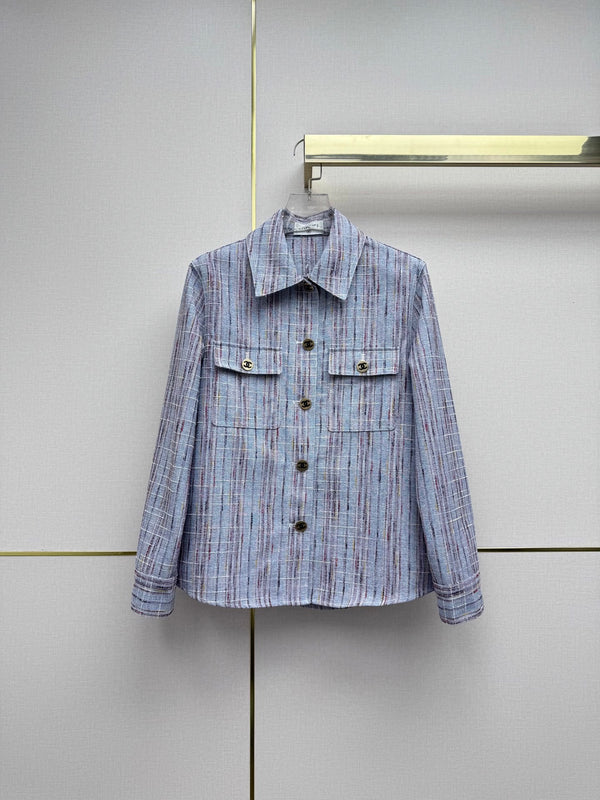 CC 26SS Colorblock Tweed Double Buttons Cotton 437626