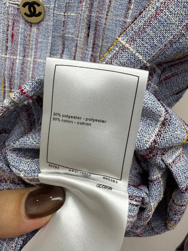 CC 26SS Colorblock Tweed Double Buttons Cotton 437626