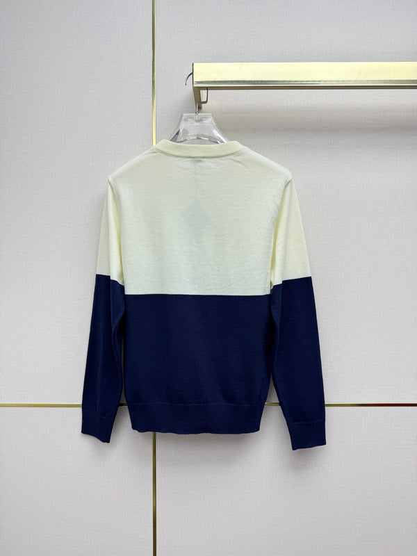 LW 26SS Colorblock Knit Sweater Embossed Anagram Logo Wool 437561