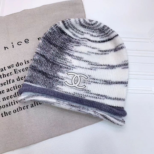 CC 26FW Marled Knit Beanie Double C Logo  518015