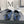 CC 26ss Two-Tone Ballerina Flats CC Logo Navy Black Silk Satin 162259