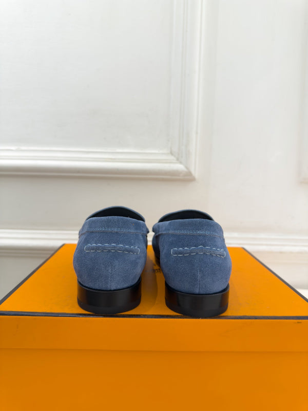 HM 26ss Nova Loafers Paris Buckle Suede Goatskin 165020