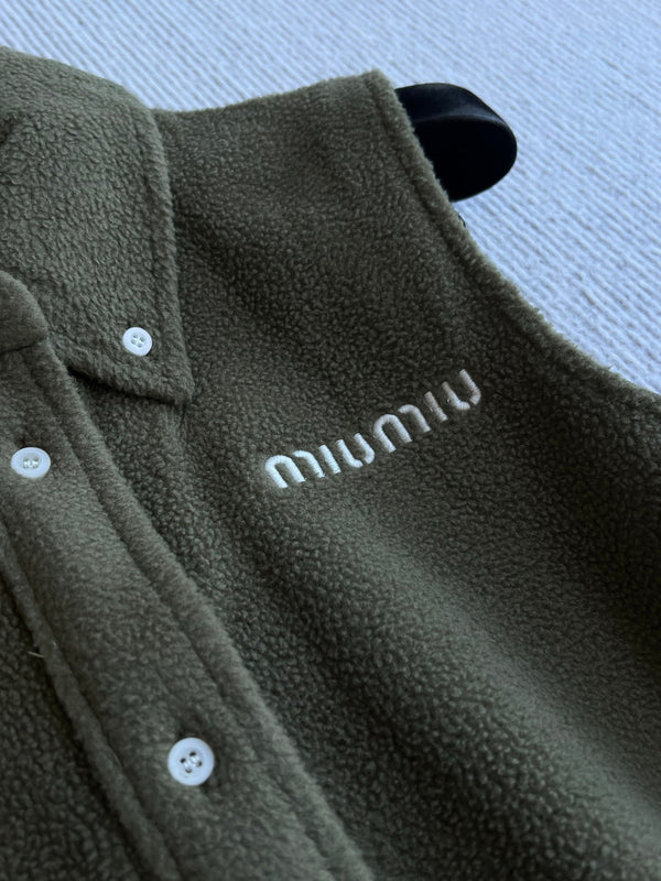 Miu 26FW Sleeveless Fleece Mini Dress Polyester 439718