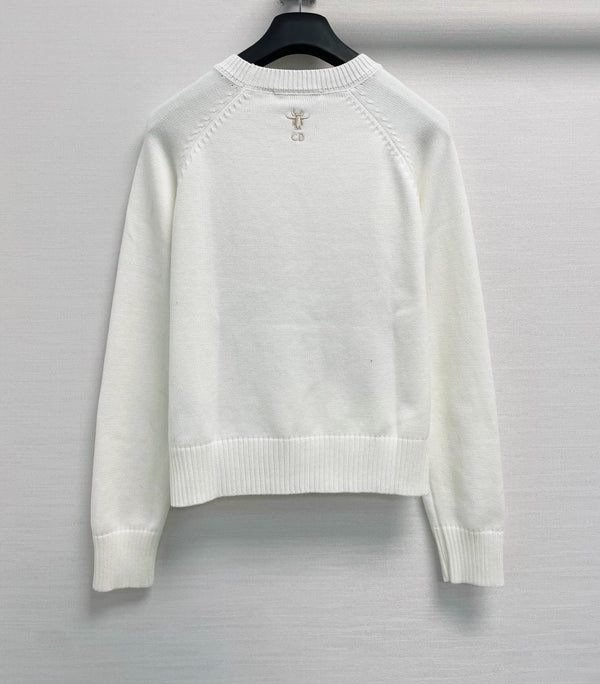 CD 26FW Star-Embroidered Celestial Motif Sweater Wool 440352