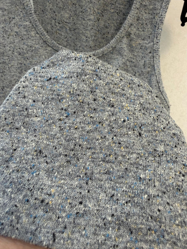 CC 26B Shoulder Button Knit Tank Top Gray Silk 440299