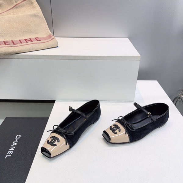CC 26FW Mary Jane Flats Suede Leather 171090