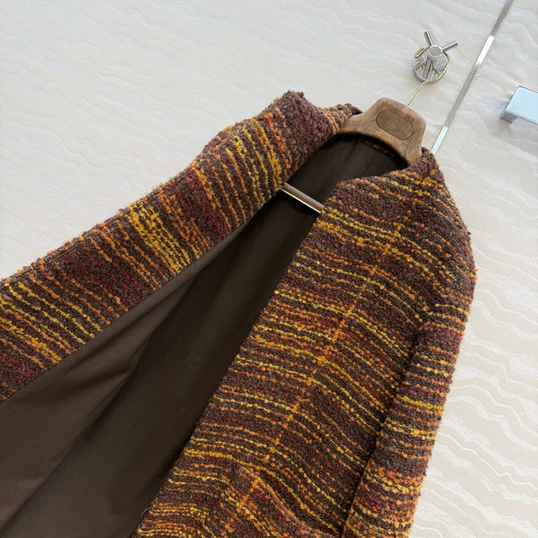 LP 26FW Tweed Coat and Wide-Leg Trousers Set Multicolor Wool Tweed 441007