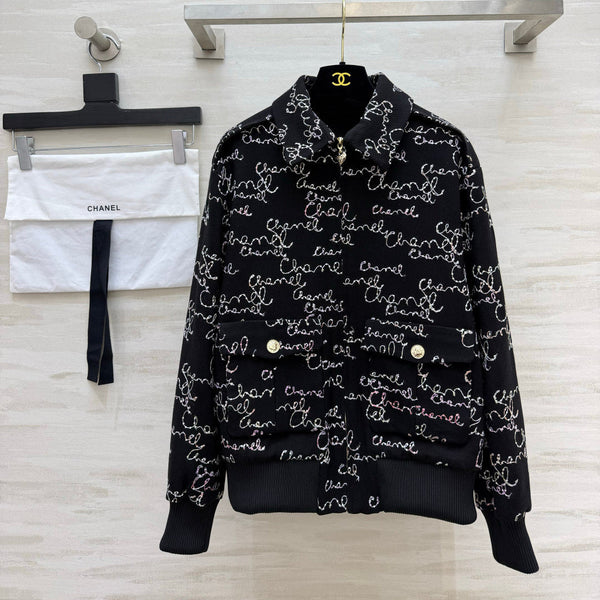 CC 26FW Embroidered Lapel Waist-Defined Jacket Wool 441628