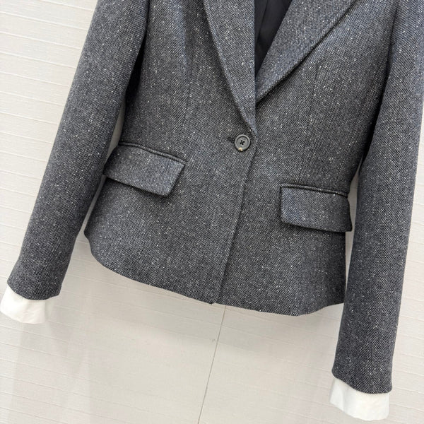 CD 26S Blazer + Wide-Leg Trousers Set Gray 443373