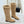 CC 26FW Riding Boots Gold-Tone Turn-Lock Strap Beige Suede & Shearling 188561