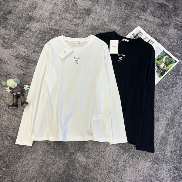 CE 26FW Long-Sleeved T-Shirt Triomphe Embroidery Cotton 430739