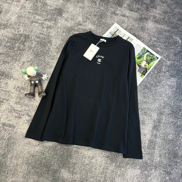 CE 26FW Long-Sleeved T-Shirt Triomphe Embroidery Cotton 430739