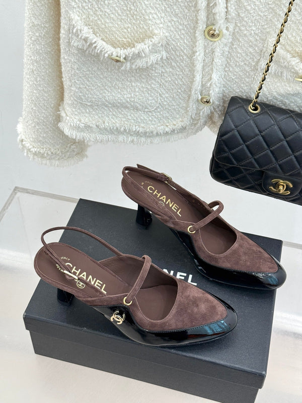 CC 2026 Two-Tone Slingback 70mm Suede 671565