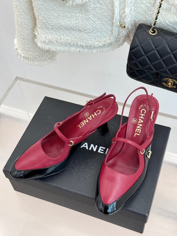CC 2026 Two-Tone Slingback 70mm Leather 671568