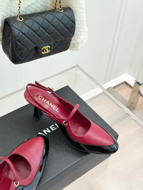 CC 2026 Two-Tone Slingback 70mm Leather 671568