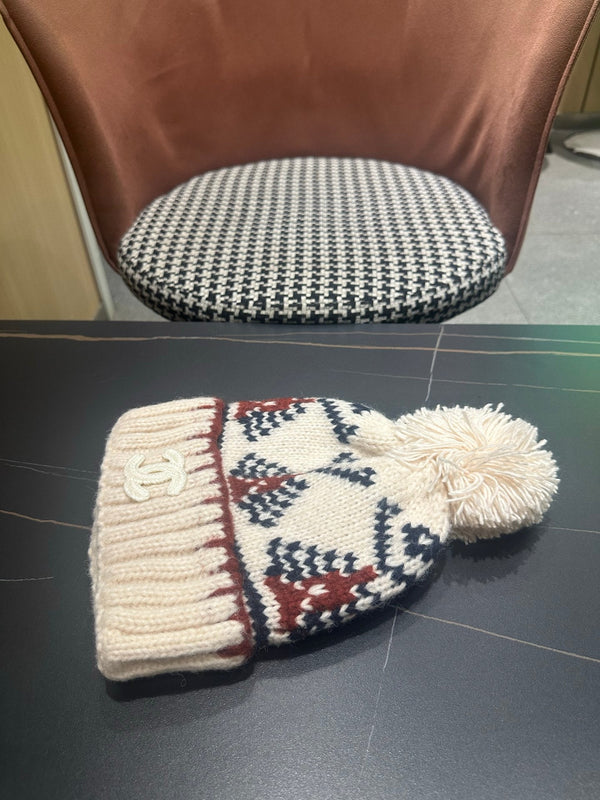 CC 26FW Color-Block Knit Beanie Wool 551952