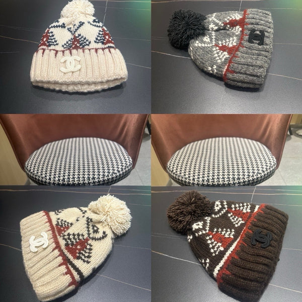 CC 26FW Color-Block Knit Beanie Wool 551952