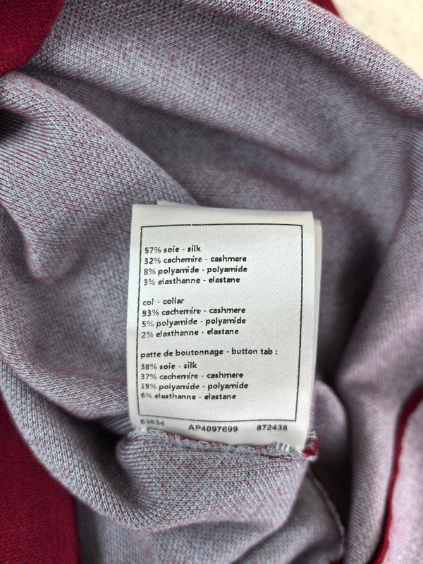 CC 26S Polo Collar Long-Sleeve Pullover Silk 448118