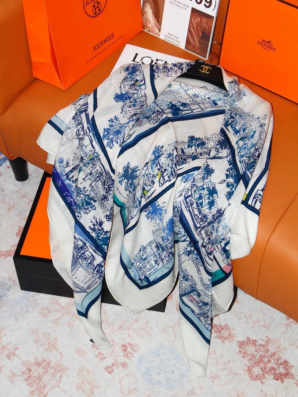 HM 26s Scarf 140 In Cashmere And Silk 559690