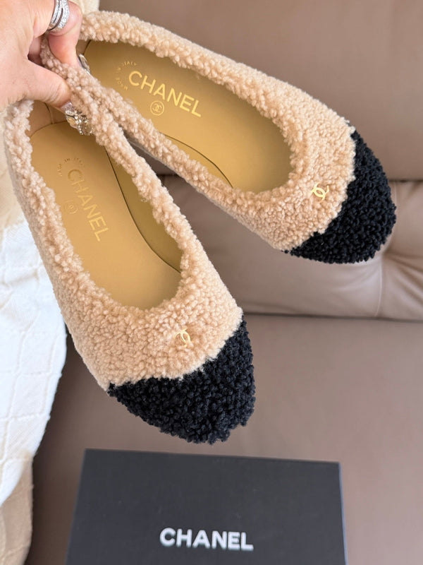 CC 26ss Ballet Flats Shearling 194750