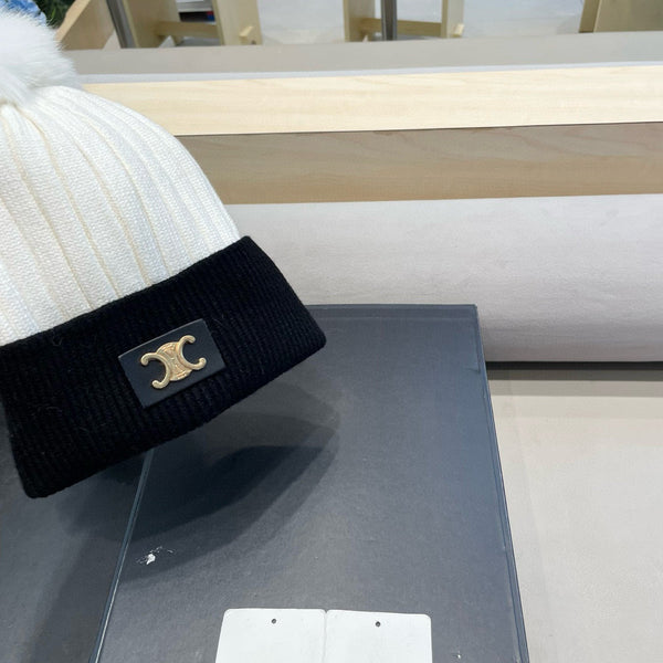 CE 26FW Colorblock Beanie Hat Knit 563799