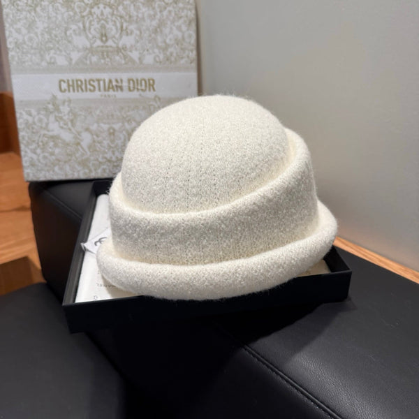 CD 26FW Knit Bucket Hat Rolled Brim Wool Blend 563747