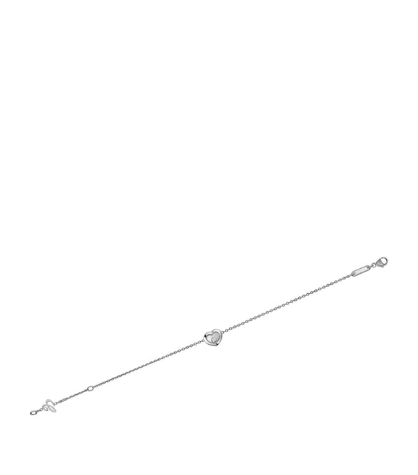 BRACELET HAPPY HEART ARGENT 1 DIAMANT