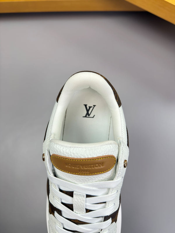 LV high-quality casual white brown sneakers 194600