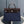 HM HERBAG ZIP 31 TELA BLU MARINO E CIOCCOLATO